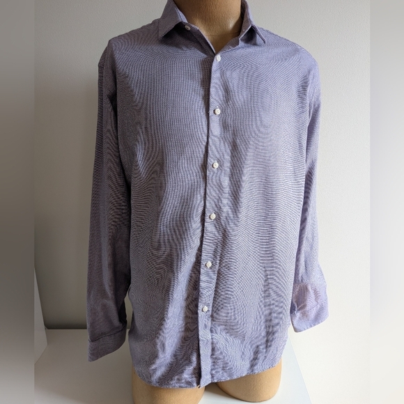 Ben Sherman Purple Waffle Texture Dress Shirt - Picture 4 of 15